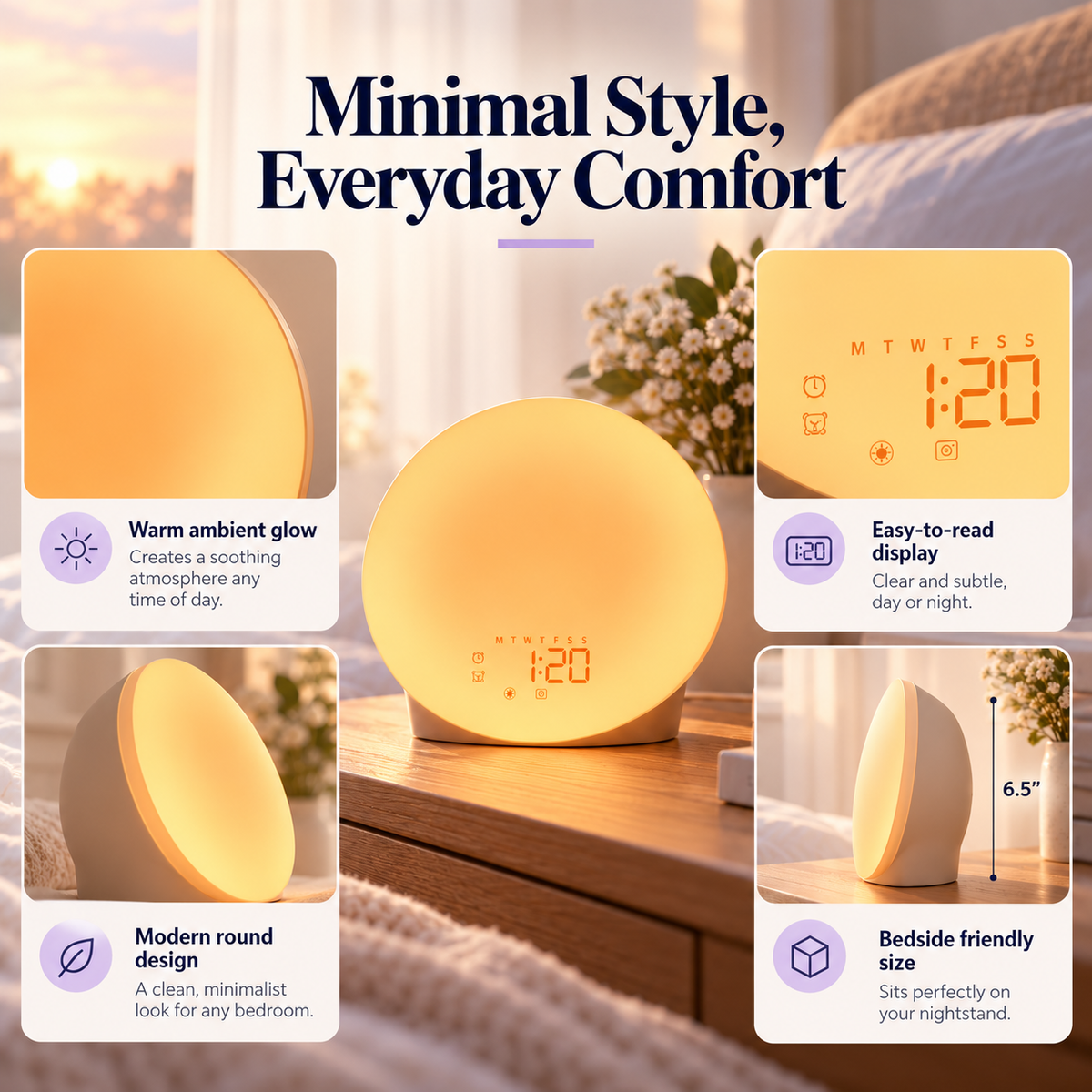 SMART Sunrise Wake Up Alarm Clock