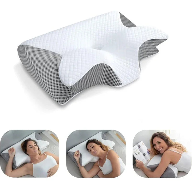 Memory foam cervical pillow