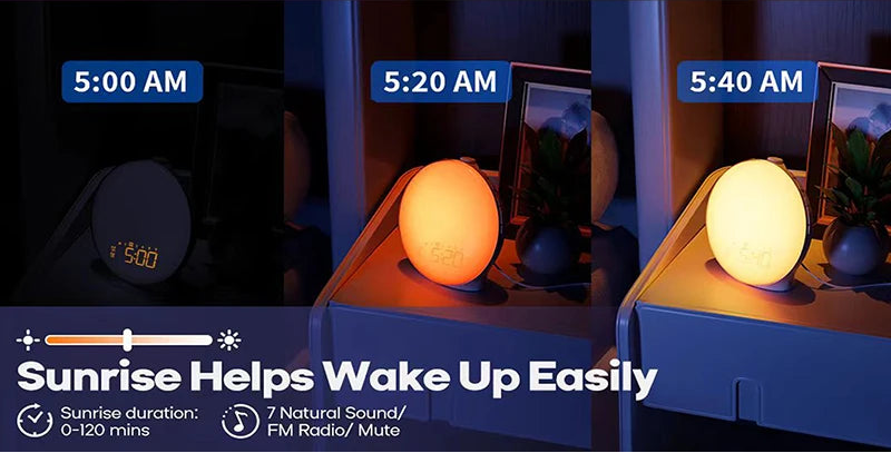 SMART Sunrise Wake Up Alarm Clock