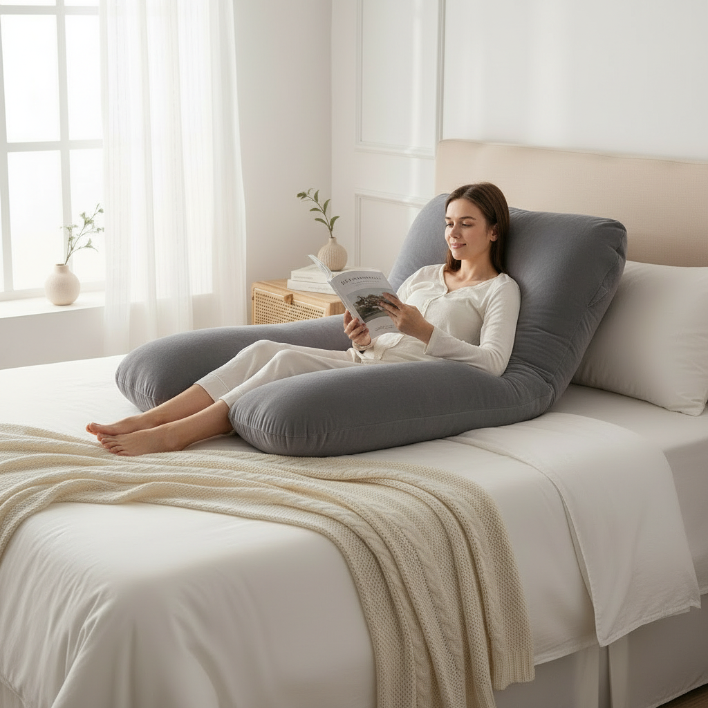 U-Shaped Full Body Pillow - Reading Support