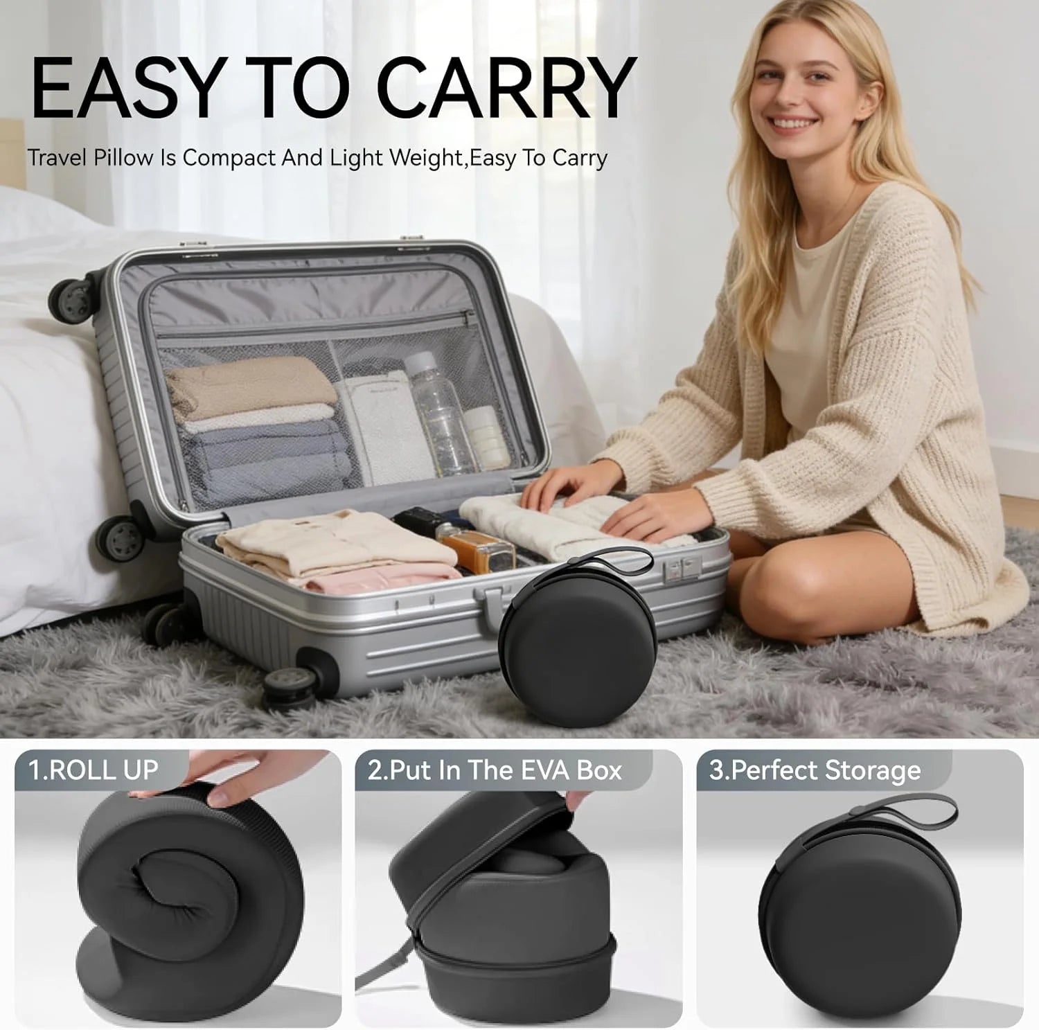 Memory Foam Travel Neck Pillow